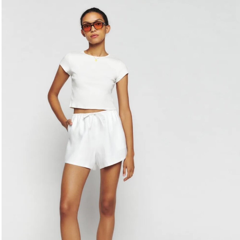 EUC - Reformation Zoey Linen Shorts